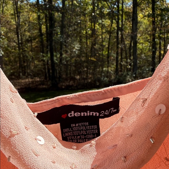 Denim 24/7 Peach Embroidered Tank Top - Picture 2 of 6